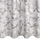 Zasłona na przelotkach 140x250 ODETA welwetowa biała z szampańskim nadrukiem liści - 6