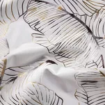 Zasłona na przelotkach 140x250 ODETA welwetowa biała z szampańskim nadrukiem liści - 3