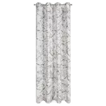 Zasłona na przelotkach 140x250 ODETA welwetowa biała z szampańskim nadrukiem liści - 10