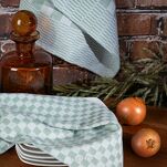 Komplet ścierek kuchennych 2x50x70 MAURO zielone w kratkę z bawełny - 4