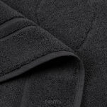 Dywanik bawełniany 50x70 SAMMY czarny jednokolorowy z wzorem stóp - 3