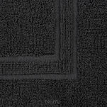 Dywanik bawełniany 50x70 SAMMY czarny jednokolorowy z wzorem stóp - 2