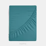 Prześcieradło z satyny bawełnianej z gumką NOVA 3 turkusowe 220x200 - 2