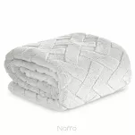 Koc 200x220 CARO srebrny puszysty typu flano z wytłaczanym wzorem Design 91 - 5