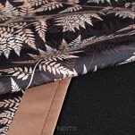 Obrus 140x300 z bieżnikiem 33x300 ANITA 1 czarny z wzorem paproci - 3