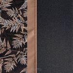 Obrus 140x300 z bieżnikiem 33x300 ANITA 1 czarny z wzorem paproci - 2