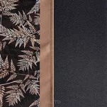 Obrus 140x300 z bieżnikiem 33x300 ANITA 1 czarny z wzorem paproci - 3