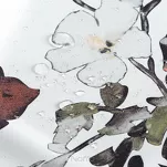 Zasłona na taras 155x200 GARDEN 21 w tunelu biała z pomarańczowym wzorem kwiatowym wodoodporna - 6