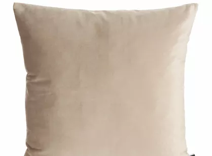 Poszewka welwetowa 45x45 MADIE 2 jednokolorowa ciemny beż
