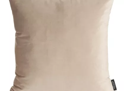 Poszewka welwetowa 45x45 MADIE 2 jednokolorowa ciemny beż