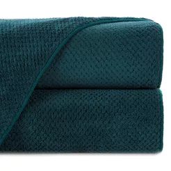 Ręcznik szybkoschnący 70x140 ZOE 1 ciemna zieleń z mikrofibry o ryżowej strukturze