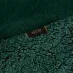 Koc na fotel jednokolorowy 70x160 TEDY ciemna zieleń imitujący buklę - 2