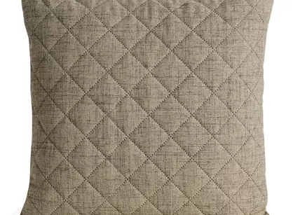 Poszewka jednokolorowa 45x45 LEN 1 ciemny beż pikowana imitująca len