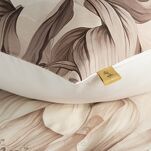 Pościel z makosatyny 160x200 DAKOTA Eva Minge beżowa brązowa wzór botaniczny Premium - 5