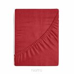 Prześcieradło z bawełny frotte z gumką czerwone 180x200 Design 91 - 3