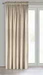 Zasłona na taśmie 140x270 MELANIE welwetowa jasny beż o aksamitnej strukturze - 2
