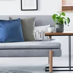 Poszewka welwetowa 40x40 ROSSA jednokolorowa stalowa Design 91 - 3