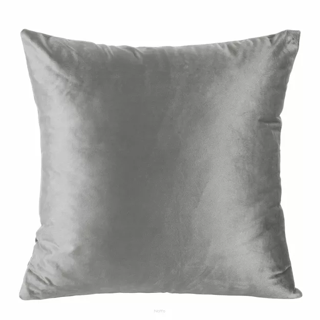 Poszewka welwetowa 40x40 ROSSA jednokolorowa stalowa Design 91