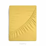 Prześcieradło z bawełny jersey z gumką musztardowe 120x200 Design 91 - 5