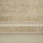 Ręcznik 30x50 POLA beżowy z kolorową bordiurą zakończoną stebnowaniem 500 g/m2 - 2