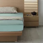 Prześcieradło z bawełny renforce z gumką 140x200 miętowe GŁADKIE z kolekcji Nova Style - 6