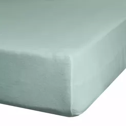 Prześcieradło z bawełny renforce z gumką 140x200 miętowe GŁADKIE z kolekcji Nova Style