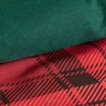 Pościel świąteczna 220x200 GLORY czerwono zielona wzór kraty z bawełny renforce - 3