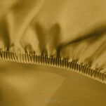 Prześcieradło z satyny bawełnianej z gumką NOVA 3 musztardowe 100x200 - 2