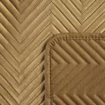 Narzuta welwetowa 200x220 SOFIA miodowa pikowana w gęstą jodełkę - 5