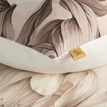 Pościel z makosatyny 160x200 DAKOTA Eva Minge beżowa brązowa wzór botaniczny Premium - 2