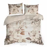 Pościel z makosatyny 160x200 DAKOTA Eva Minge beżowa brązowa wzór botaniczny Premium - 5