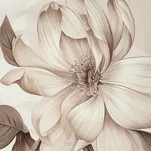 Pościel z makosatyny 160x200 DAKOTA Eva Minge beżowa brązowa wzór botaniczny Premium - 4