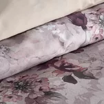 Pościel z makosatyny 160x200 REINA 51 pudrowa fioletowa z wzorem kwiatów z kolekcji Reina Line - 2