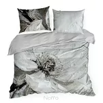 Pościel z makosatyny 220x200 AMAYA Eva Minge jasny brąz szara designerski wzór Premium - 4