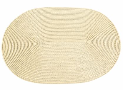 Podkładka dekoracyjna 30x45 JUDY 2 beżowa owalna pleciona