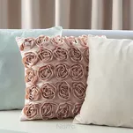 Poszewka welwetowa 45x45 ROSES 1 miętowa Eva Minge z aplikacją róż 3D - 2