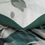 Pościel z makosatyny 220x200 LINDA ciemna zieleń wzór kwiatowy z kolekcji Premium - 3