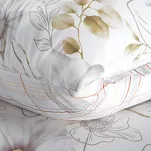 Pościel bawełniana 140x200 LEA 9 biała musztardowa w kwiaty dwustronna Design 91 - 4