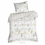 Pościel bawełniana 140x200 LEA 9 biała musztardowa w kwiaty dwustronna Design 91 - 7