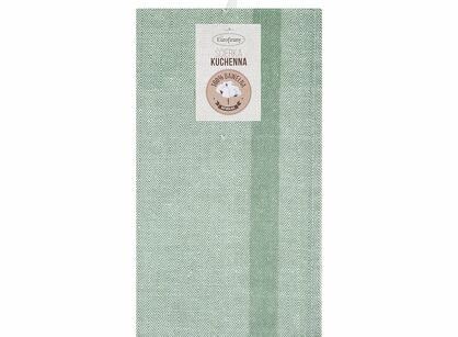 Ścierka kuchenna 50x70 OLIVIA 11 zielona w paski z bawełny
