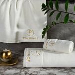 Komplet ręczników GAJA 3 Eva Minge kremowe z welwetową bordiurą sygnowaną logo projektantki - 2