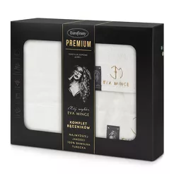 Komplet ręczników GAJA 3 Eva Minge kremowe z welwetową bordiurą sygnowaną logo projektantki