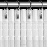 Firana na taśmie 350x270 ARLETA biała z szyfonu z delikatnym połyskiem - 9