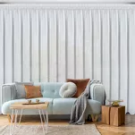 Firana na taśmie 350x270 ARLETA biała z szyfonu z delikatnym połyskiem - 13