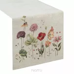 Bieżnik gobelinowy 40x100 1239 naturalny z wzorem kwiatów polnych - 4