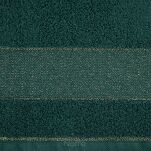Ręcznik 70x140 NESSY ciemna zieleń z szeroką żakardową bordiurą  przetykaną metaliczną nicią 500 g/m2  - 2
