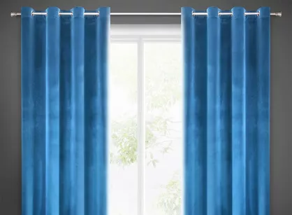 Zasłona na przelotkach 140x250 SAMANTA welwetowa granatowa o subtelnym połysku