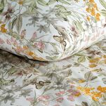 Pościel bawełniana 220x200 VENUS biała z oliwkowym wzorem roślinnym z kolekcji Harmony Home - 2