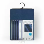 Zasłona na przelotkach 140x250 RITA jednokolorowa ciemny niebieski z miękkiej tkaniny - 8