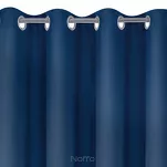 Zasłona na przelotkach 140x250 RITA jednokolorowa ciemny niebieski z miękkiej tkaniny - 6
